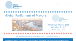 Desktop Screenshot of globalparliamentofmayors.org